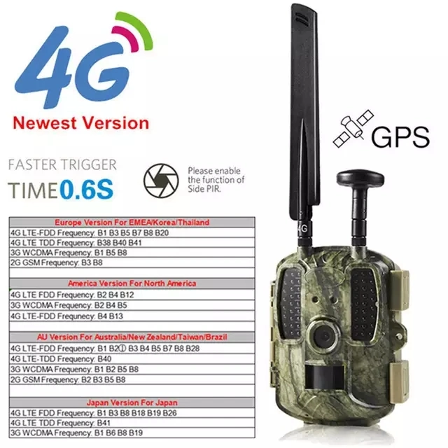 2019 GPS GPRS 4G Infrared Hunting Camera Outdoor Waterproof Trail Camera Scouting Camera Long IR Range